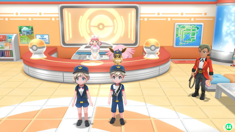 The backup trainer shows up wearing whatever outfit the main character is wearing.